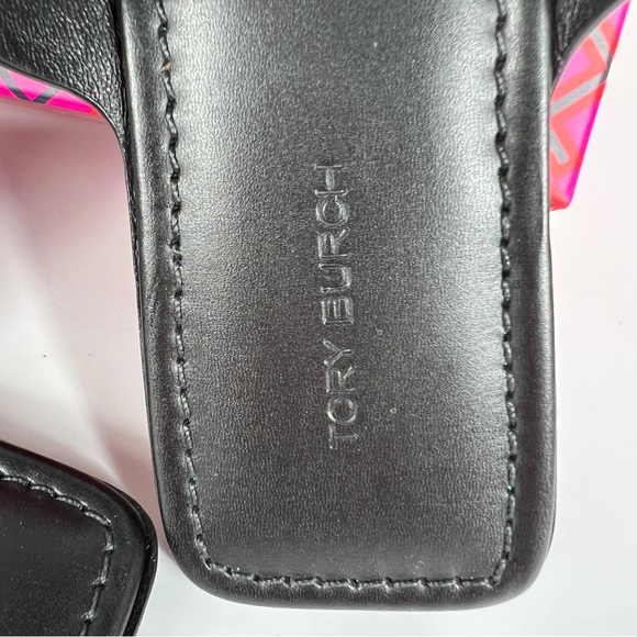 Tory Burch Black Logo Thong Sandal NIB - Picture 4 of 9